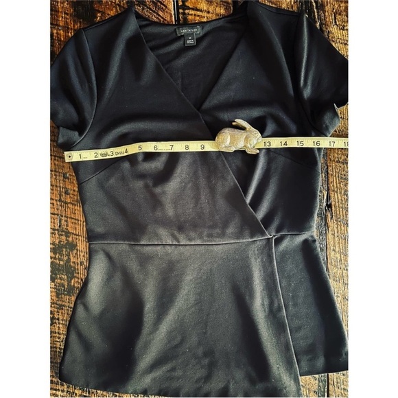 Ann Taylor women’s black wrap top size xsmall - Picture 8 of 12